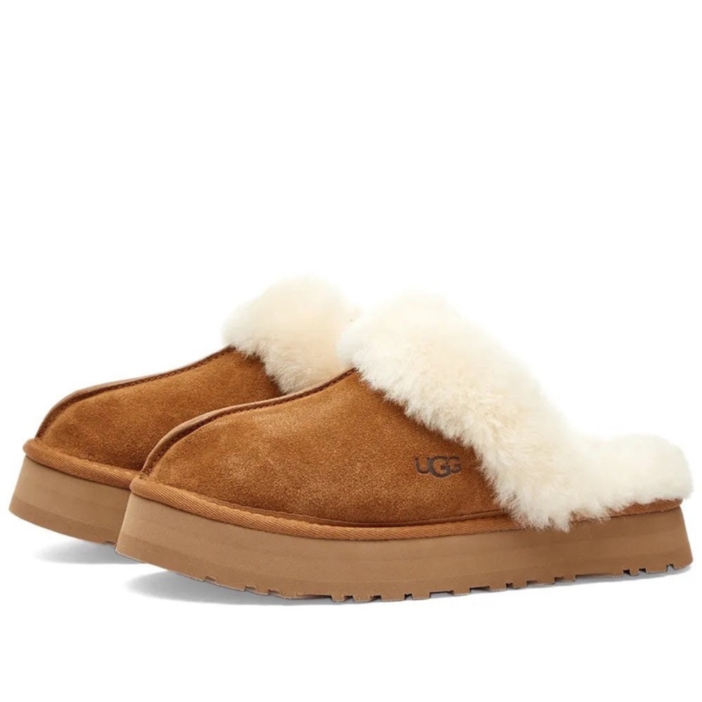 UGG DISQUETTE slipper SIZE 10 chestnut